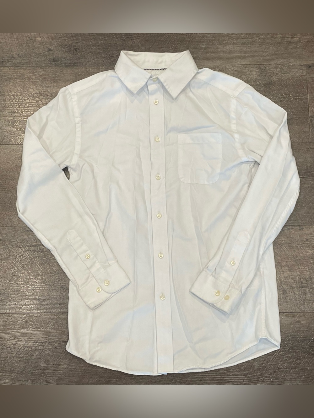 Cat & Jack Boys’ Classic White Button-Up Dress Shirt Size L (12/14)